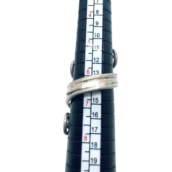 Vintage Silver Bypass 925 Scroll Ring - Picture 7 of 9